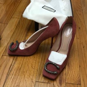 Gucci leather suede heels